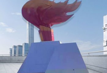 火苗雕塑 仿真景觀雕塑 烤漆火焰頭雕塑