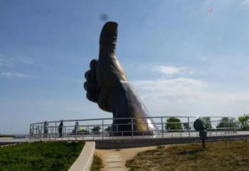 房地產(chǎn)拇指雕塑 剪影大拇指雕塑 鍛造點贊雕塑