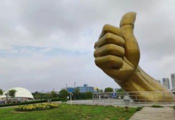仿古拇指雕塑 騰飛大拇指雕塑 房地產(chǎn)點贊雕塑