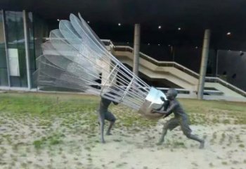 烤漆球拍雕塑 鋼管網(wǎng)球拍雕塑 室內(nèi)體育雕塑