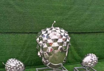 房地產(chǎn)松塔雕塑 現(xiàn)代松果造型 幾何雕塑