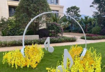 公園耳麥雕塑 創意企業耳機雕塑 美陳音樂雕塑