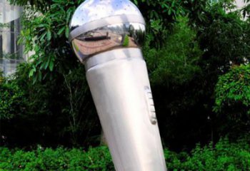 庭院麥克風雕塑 公園話筒雕塑 鍛造音樂雕塑
