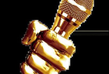 園林麥克風雕塑 大型音樂雕塑 中式話筒雕塑