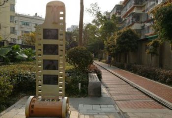 抽象膠卷雕塑 啞光雕塑 室內膠片雕塑