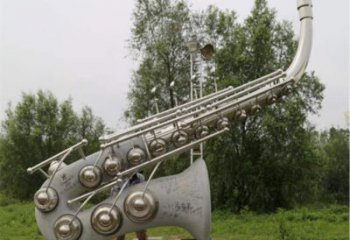 街頭薩克斯雕塑 大型別墅區(qū)西方樂隊雕塑 鋼管樂器雕塑