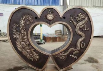 草地鎖子雕塑 現代校園雕塑 大型同心鎖雕塑