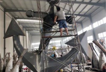 鋼管船錨雕塑 異形噴水碼頭雕塑 農村雕塑