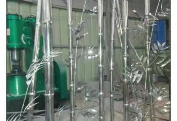 鋼管竹葉雕塑 異形竹類雕塑蔬 農(nóng)村植物雕塑