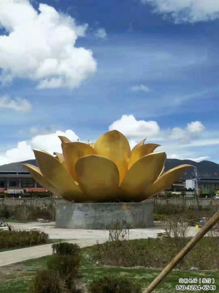 蓮花雕塑 歐式步行街水蓮花雕塑 大型花卉雕塑