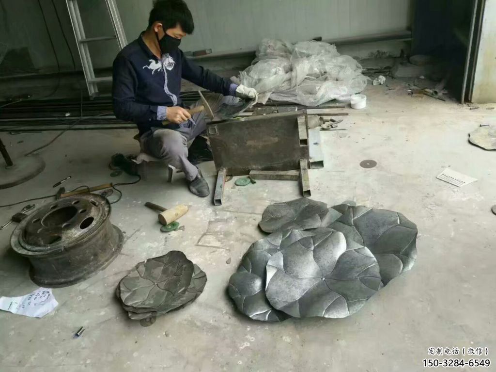 房地產蓮藕雕塑 現代蓮科雕塑 幾何雕塑