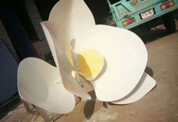 仿真蘭花雕塑 電鍍現代玉蘭花雕塑 部隊雕塑