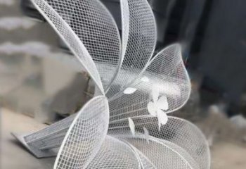 鏤空蘭花雕塑 噴水園林玉蘭花雕塑 住宅小區(qū)雕塑