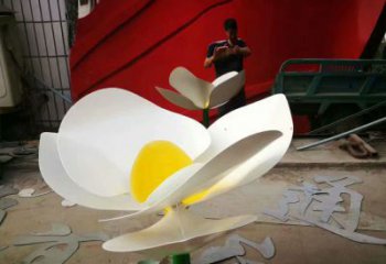 美陳蘭花雕塑 異形噴水雕塑 酒店玉蘭花雕塑