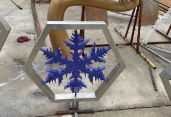 步行街雪花雕塑 游樂場窗花雕塑 鑄造雕塑