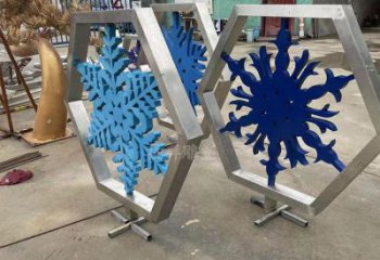 房地產雪花雕塑廠 剪影窗花雕塑 鍛造雕塑