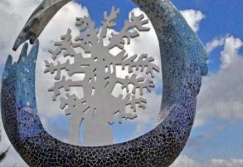 公園雪花雕塑 創意企業雕塑 美陳窗花雕塑