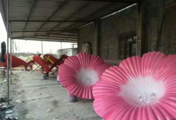 現(xiàn)代喇叭花雕塑 大型別墅區(qū)花卉雕塑 彩繪雕塑