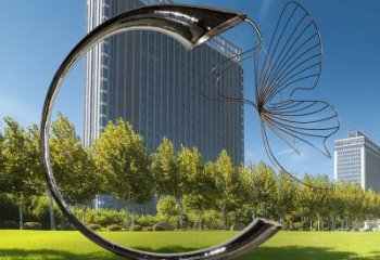 異形喇叭花雕塑 現(xiàn)代校園雕塑 校園花卉雕塑