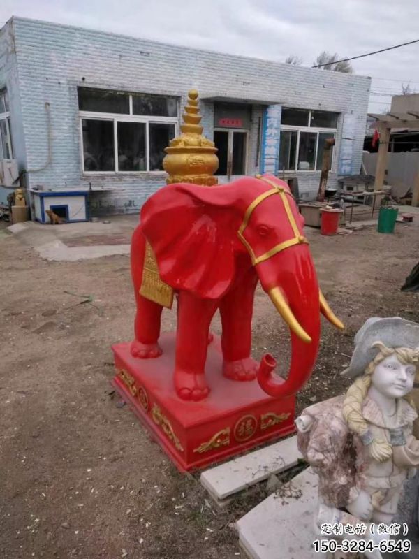 擺件大象雕塑，室外雕塑，玻璃鋼大象雕塑供應(yīng)商