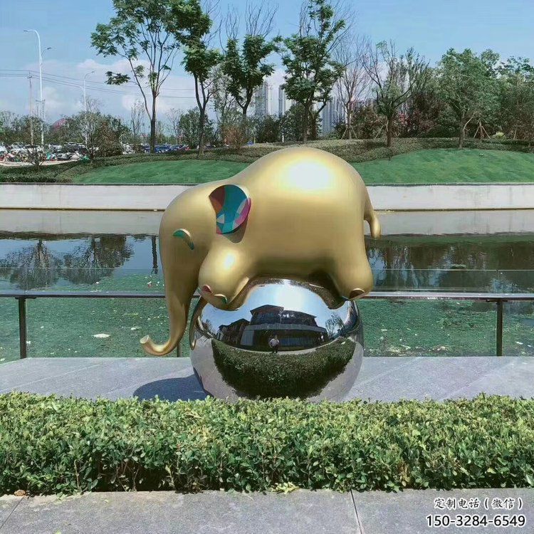 大象雕塑常用，景觀概念，卡通大象雕塑展品