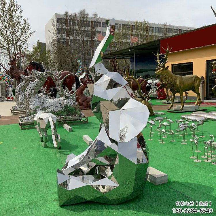 大象雕塑優選，室外雕塑，景觀鏡面大象雕塑優選