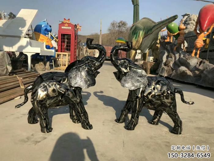 房地產大象雕塑精品，標識雕塑，鐵藝大象雕塑供給