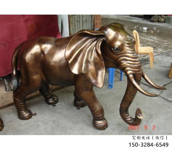 地產大象雕塑預定，露天雕塑，銅大象雕塑制作