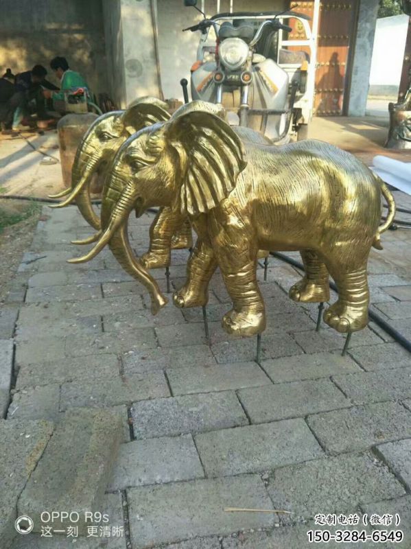鑄銅大象雕塑專供，美陳雕塑，黃銅大象雕塑預定