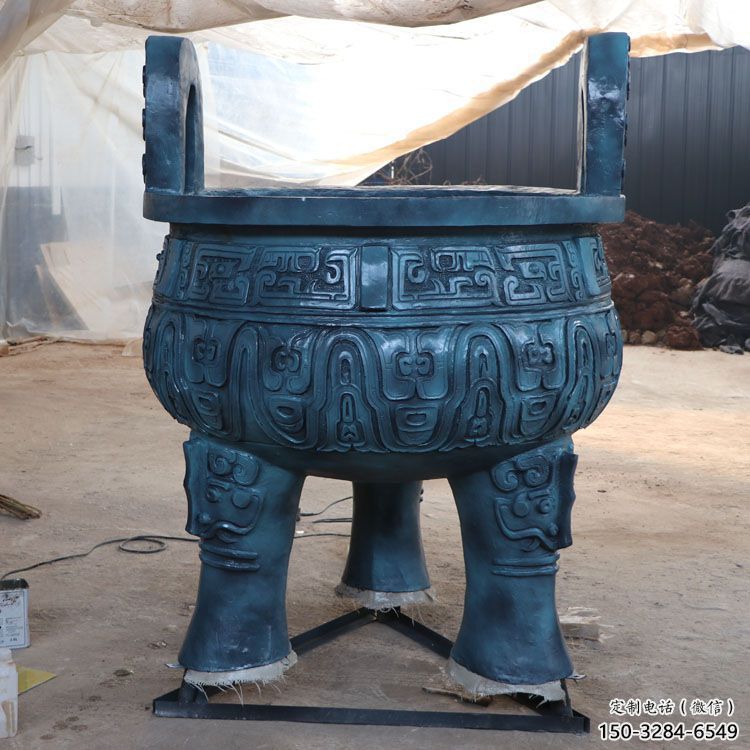地產(chǎn)標(biāo)識(shí)圓鼎銅雕