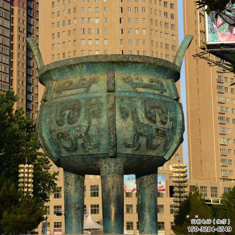 圓鼎雕塑，銅器景觀雕塑，鑄銅工藝