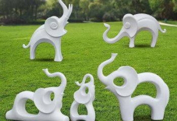 景觀大象雕塑批發(fā)，幾何工藝，園林大象雕塑承接