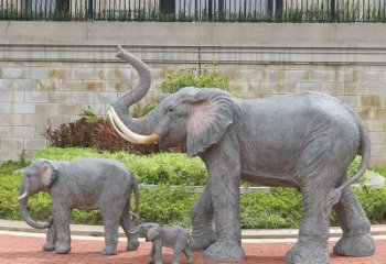 廣場大象雕塑供需，廣場雕塑，景觀仿真大象雕塑定制