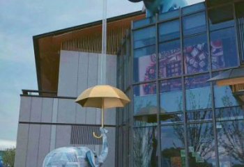 景區(qū)大象雕塑供給，動(dòng)物美陳雕塑，卡通大象雕塑供求