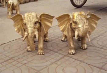 景觀大象雕塑制作，景區案例，純銅仿古雕塑制造商