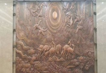 景觀仙鶴浮雕廠家，陸地擺件，公園動物浮雕精品