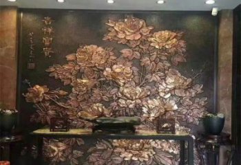 廣場花卉浮雕廠家，城市雕塑，景觀花卉浮雕定做