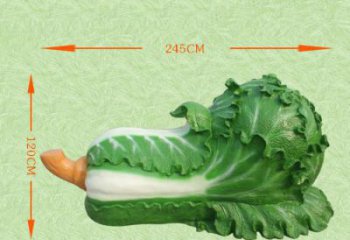 果籃雕塑定價，地標(biāo)擺件，烤漆白菜果籃雕塑精選