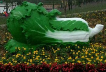 果籃雕塑選用，小區(qū)擺件，大型白菜果籃雕塑批發(fā)