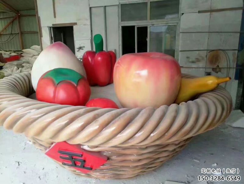地產(chǎn)果籃雕塑精選，戶(hù)外雕塑，廣場(chǎng)水果果籃雕塑優(yōu)價(jià)