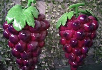 小果籃雕塑生產(chǎn)商，街頭藝術，葡萄果籃雕塑精選