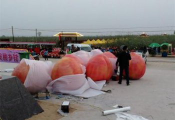 地產果籃雕塑生產，城市裝飾，桃子果籃雕塑選定