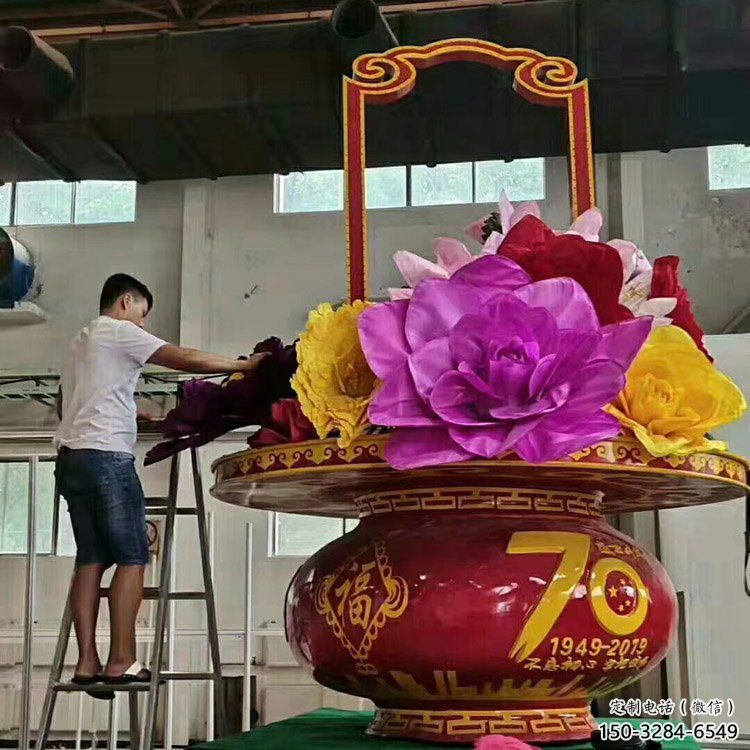 花籃雕塑精選，室外雕塑，小區(qū)花籃雕塑選定