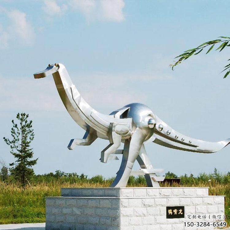 恐龍雕塑標(biāo)準(zhǔn)，廣場(chǎng)雕塑，鏡面恐龍雕塑廠家