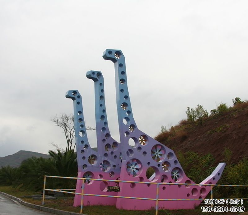 鏤空恐龍雕塑精選，露天雕塑，景觀烤漆恐龍雕塑訂做