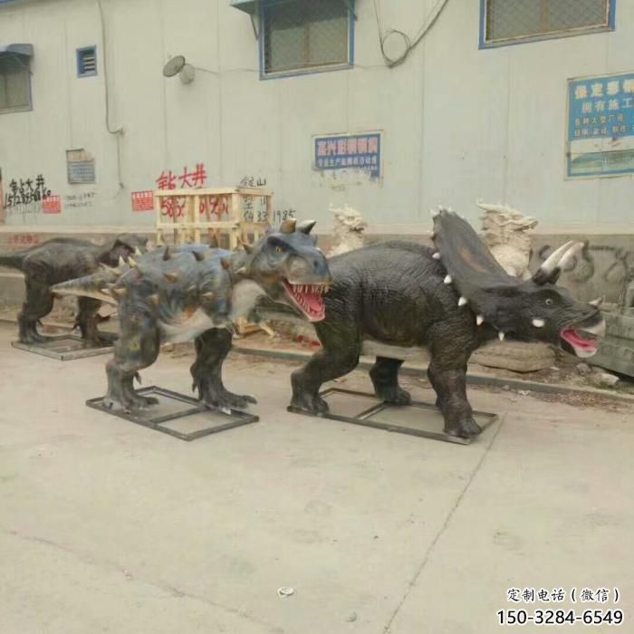 恐龍雕塑定制，小區(qū)雕塑，發(fā)聲恐龍雕塑提供
