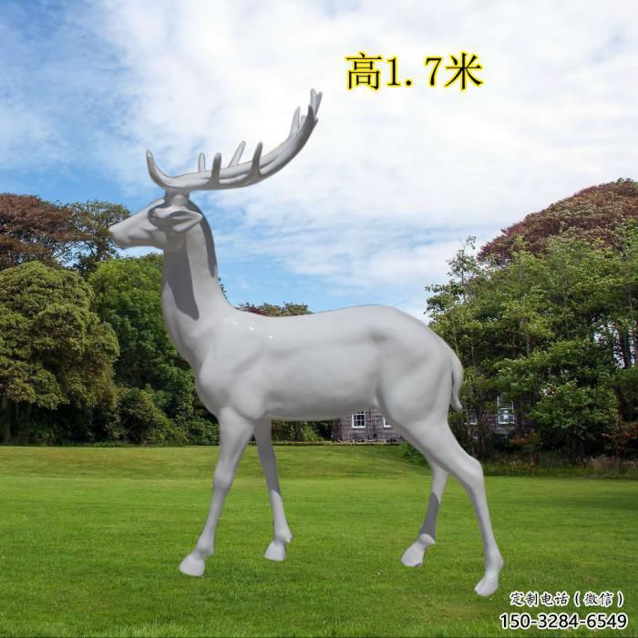 梅花鹿雕塑生產(chǎn)，動物雕塑，玻璃鋼梅花鹿雕塑定制
