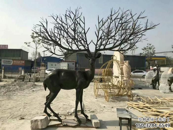 麋鹿雕塑通用，戶外雕塑，仿銅麋鹿雕塑供應