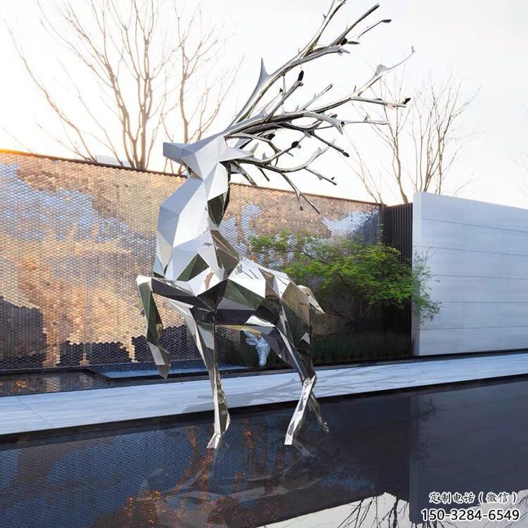 商場(chǎng)小鹿雕塑常用，公園小品，切面小鹿雕塑生產(chǎn)商
