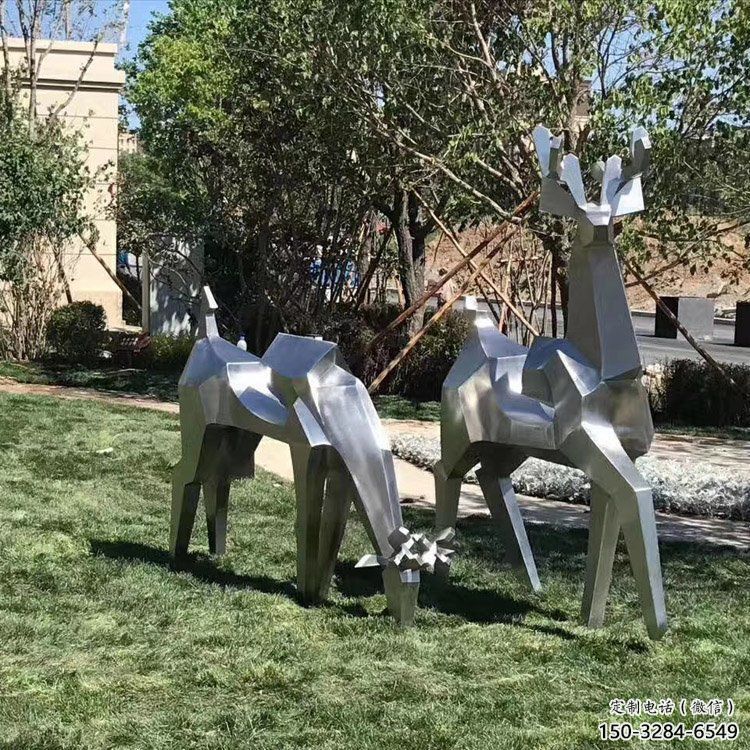 小鹿雕塑精選，街頭藝術(shù)，公園切面小鹿雕塑承接